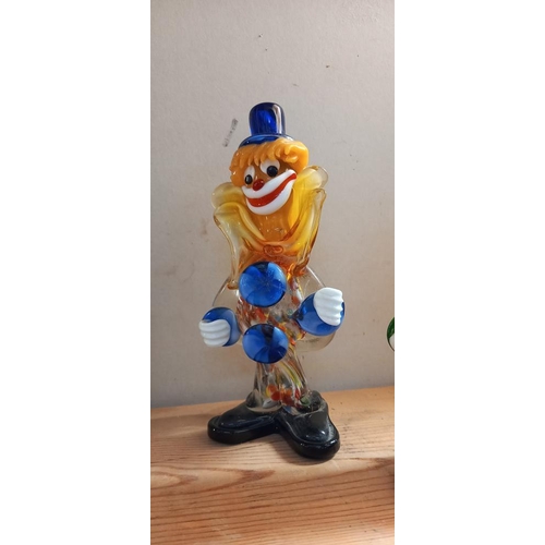 24 - 2 Murano glass clowns