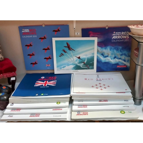 5 - A collection of 15 unused boxed Red Arrows calendars, including; 2 x 2011, 2 x 2010, 2000, 2005, 200... 