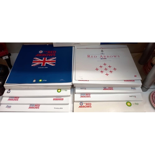 5 - A collection of 15 unused boxed Red Arrows calendars, including; 2 x 2011, 2 x 2010, 2000, 2005, 200... 