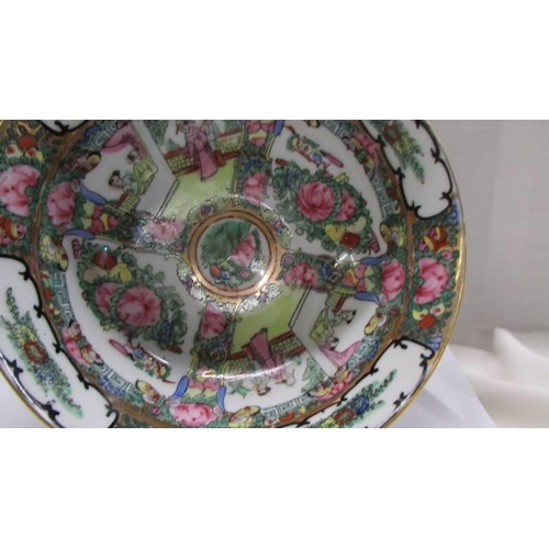 1256 - A Chinese Famille Rose porcelain bowl signed on base, 21 cm diameter.