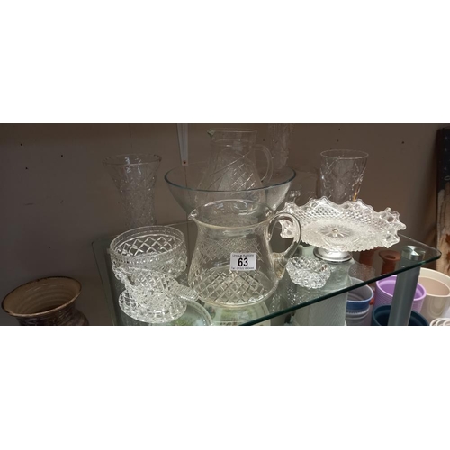 63 - A good lot of crystal ware & glass COLLECT ONLY