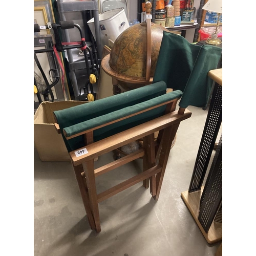 449 - Green canvas directors chair