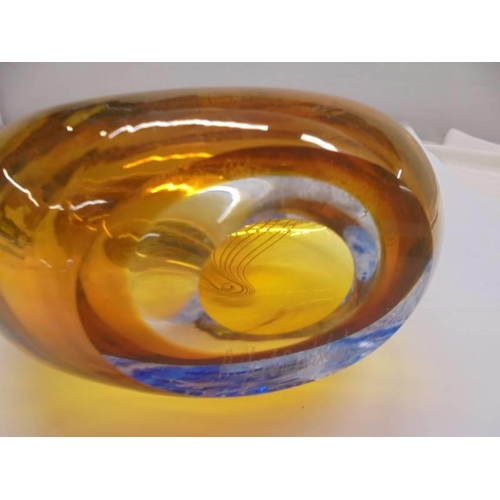 1286 - An art glass tear drop by Adam Jablowski, height 26.5 cm.