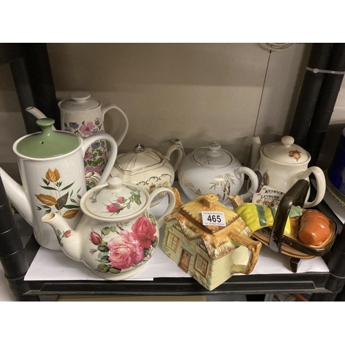 465 - 8 vintage tea and coffee pots