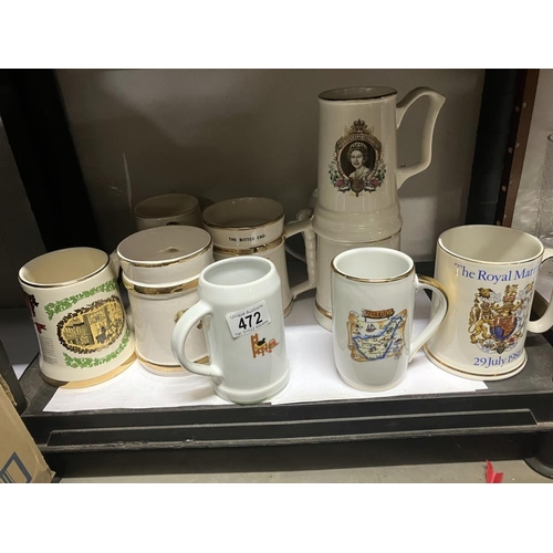 472 - A collection of tankards