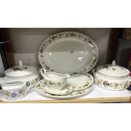 475 - A quantity of Royal Doulton Larchmont Ceramic tureens and plates