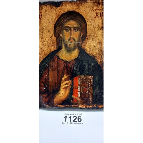 1126 - A religious icon of Jesus Christ.