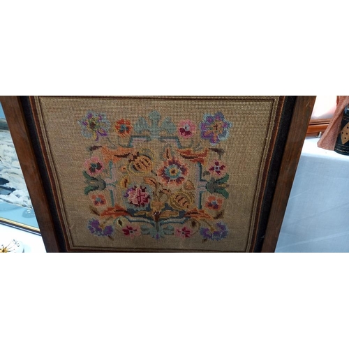 111 - A framed Woolworth tapestry fire screen COLLECT ONLY