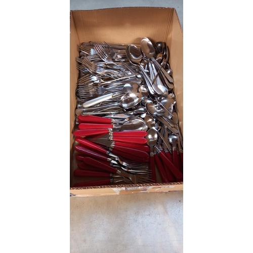 134 - A large lot of cutlery in 2 boxes COLLECT ONLY