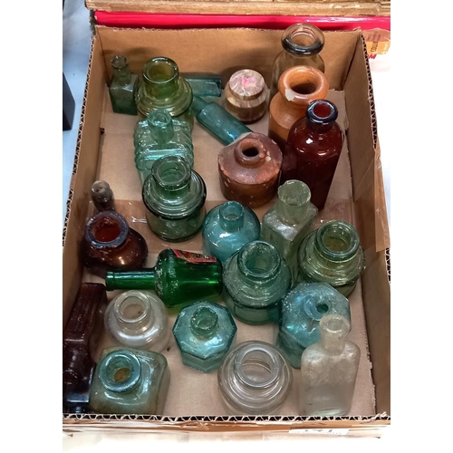 141 - A good lot of 19th/20th Century glass & stoneware small bottles