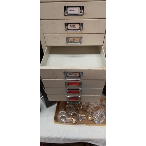 156 - A 10 drawer metal filing cabinet COLLECT ONLY