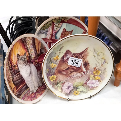 164 - 3 cat collectors plates