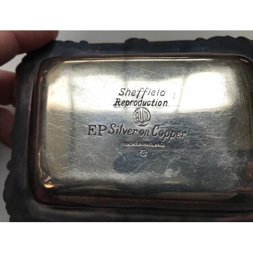 669 - Sheffield Reproduction EP Silver on Copper dish with lid. Quantity of silver / silver plated miscell... 