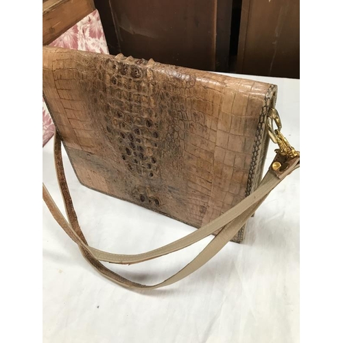 680 - Three Vintage handbags 1 x Crocodile