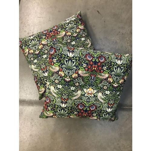 619 - Two large cushions, Similar William Morris Design