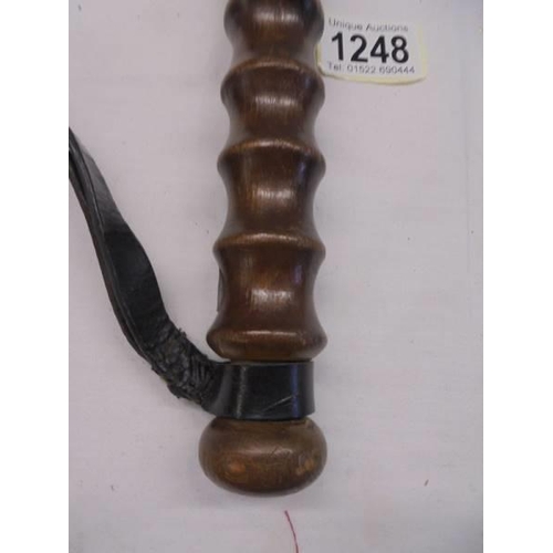 1248 - A scarce George VI Birmingham City truncheon presented for acts of bravery to regular officers.