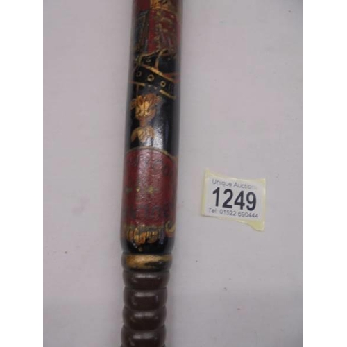 1249 - A Scarce Victorian truncheon for Coventry Constabulary - Victoria Crown (possibly George IV) with Ro... 