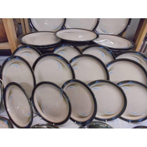 1330 - In excess of sixty pieces of rare Denby Mercury pattern tea and dinnerware, COLLECT ONLY.