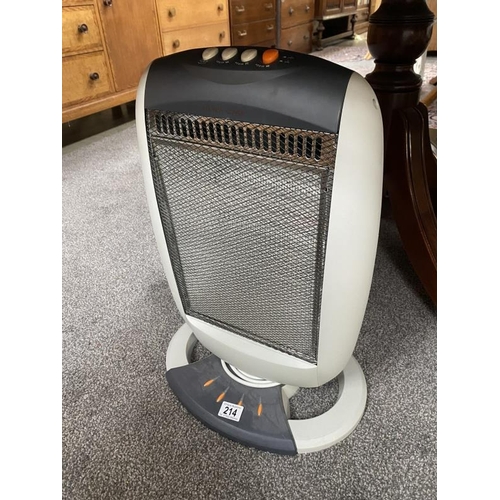 214 - An oscillating electric halogen heater COLLECT ONLY