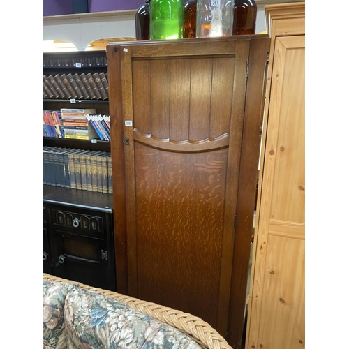 225 - A 1930's gents oak wardrobe (78cm x 43cm x 178cm), COLLECT ONLY