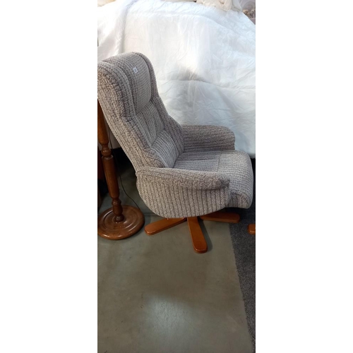 255 - A reclining chair & footstool COLLET ONLY