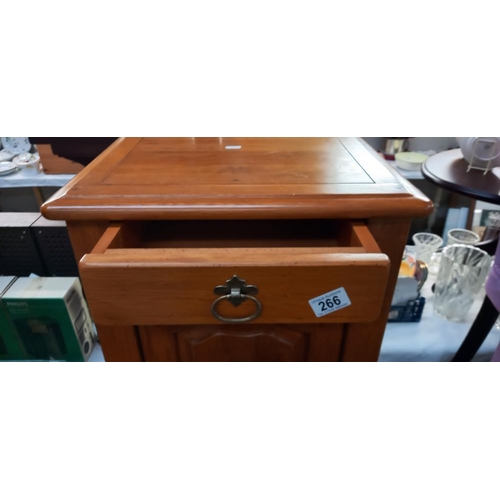 266 - An oak bedside chest COLLECT ONLY