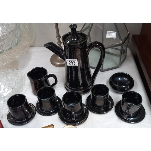 293 - A vintage pottery coffee set