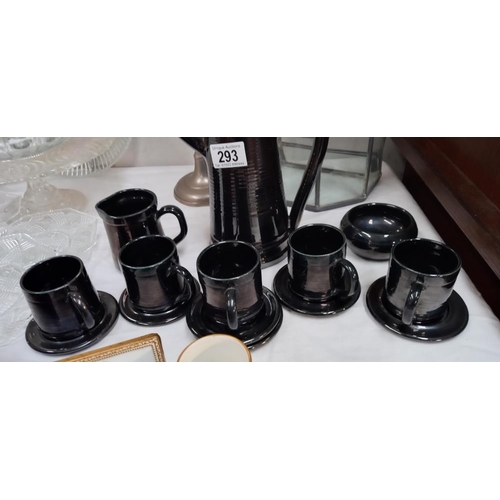 293 - A vintage pottery coffee set