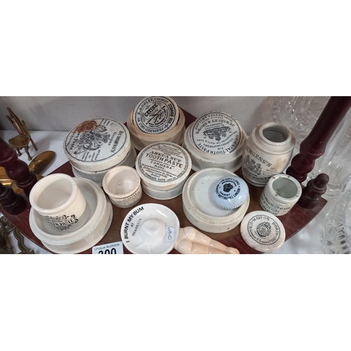 300 - A quantity of advertising, tooth paste pots lids, some Victorian etc