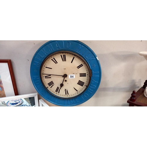 304 - A Milkmaid Milk advertising wall clock COLLECT ONLY