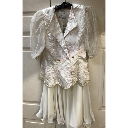 600D - John Charles evening wear. Lovely embroidery and net sleeve jacket with flowing skirt