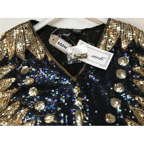 600W - 2 x Ladies sequin tops. 1x New with tags. SIze M & x Large