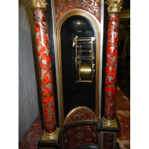 1580 - A fine large late Victorian boulle (bouell) mantel clock in good working order and perfect condition... 