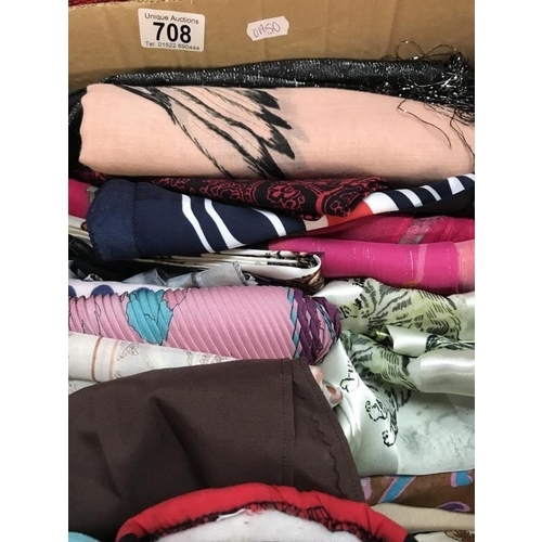 708 - A quantity of scarves and gloves