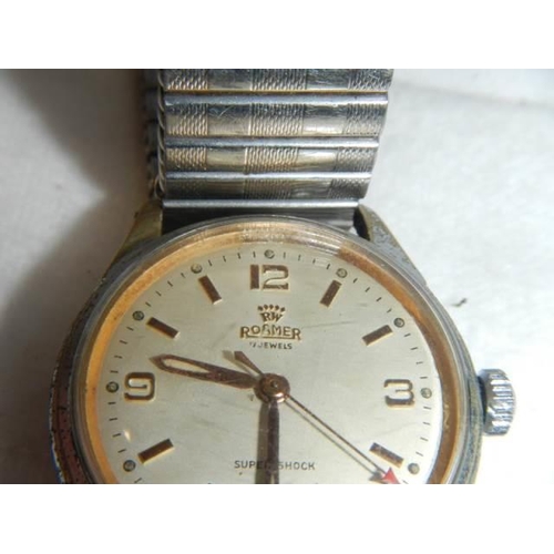 205 - A Roamer automatic 17 jewel super shock swiss made watch.