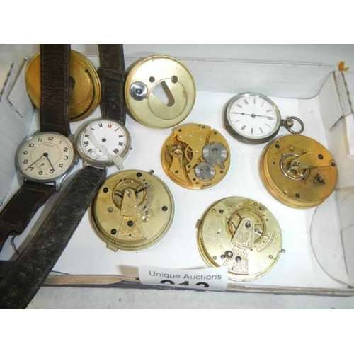 213 - A good selection of watch and pocket watch spares.