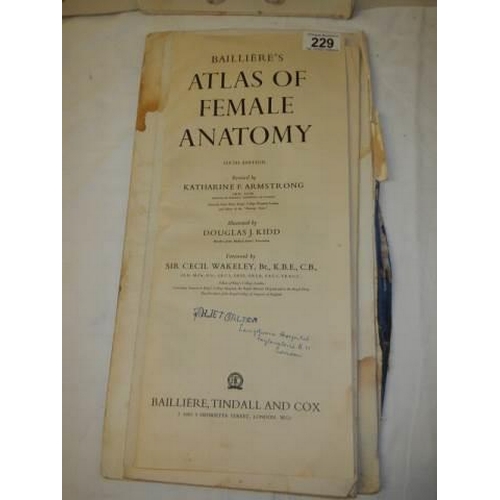 229 - An Atlas of Female Anatomy, in poor condition.