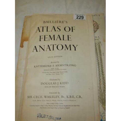 229 - An Atlas of Female Anatomy, in poor condition.