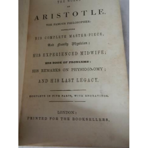 235 - An early Victorian leather bound volume of 'The Works of Aristotle'.