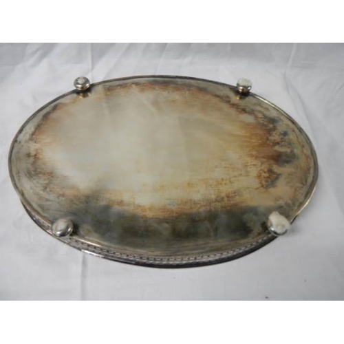 239 - A good large silver plate tray.