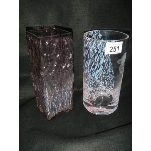 251 - Two good quality glass vases.