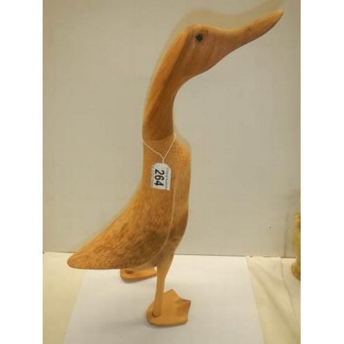 264 - A Wooden Indian Runner duck.