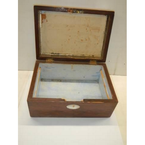 267 - A Rosewood work box, (no fittings).