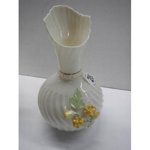 288 - A Belleek vase in good condition.