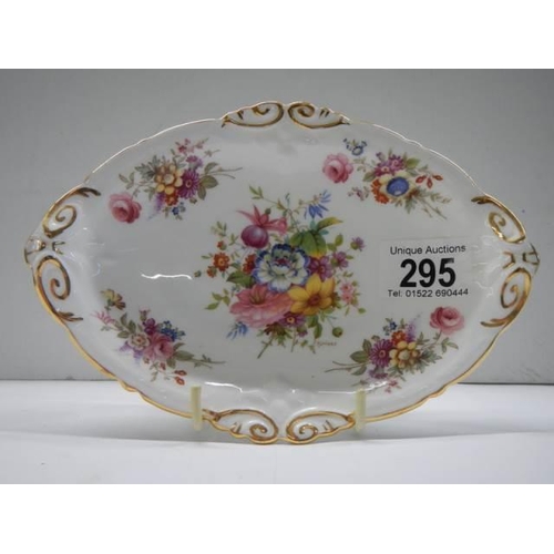 295 - A hand painted porcelain dish by Hammersley and signed F Howard.