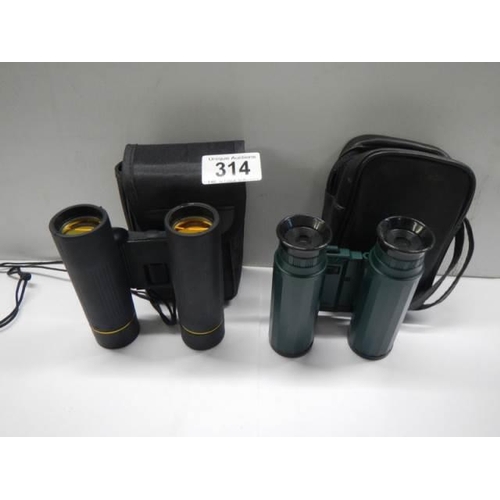 314 - Two good cased binoculars - 10 x 25 DCF field and 5.5.