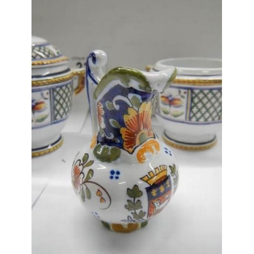 331 - Four pieces of hand painted continental ceramics.