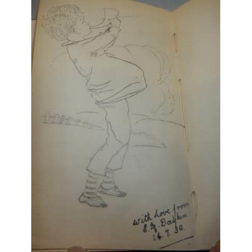 337 - A circa 1920's autograph book with many drawings.