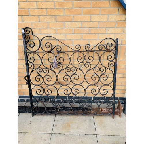 715 - A Pair of wrought Iron gates with posts.