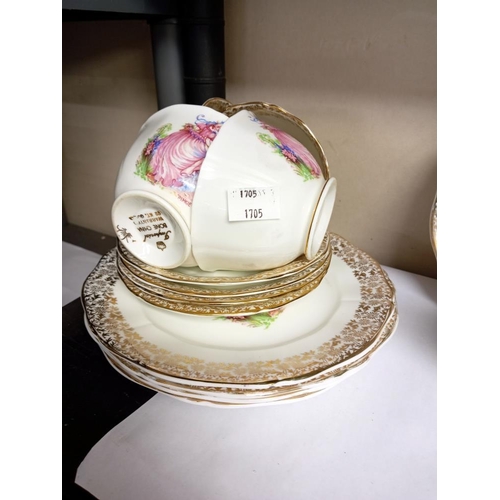 603 - An imperial bone china trio (6 trios)